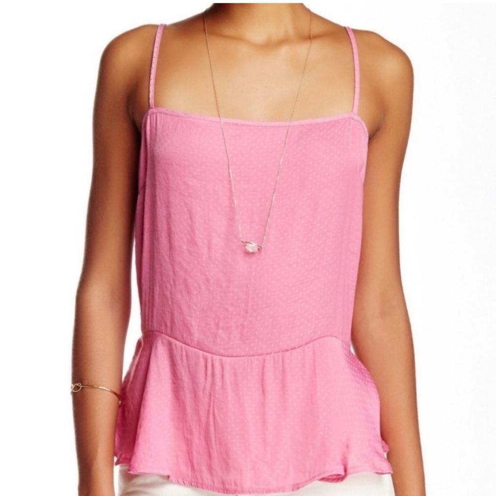 FP Intimately Free People Pink Polka Dotted Tank Top Camisole Size Small